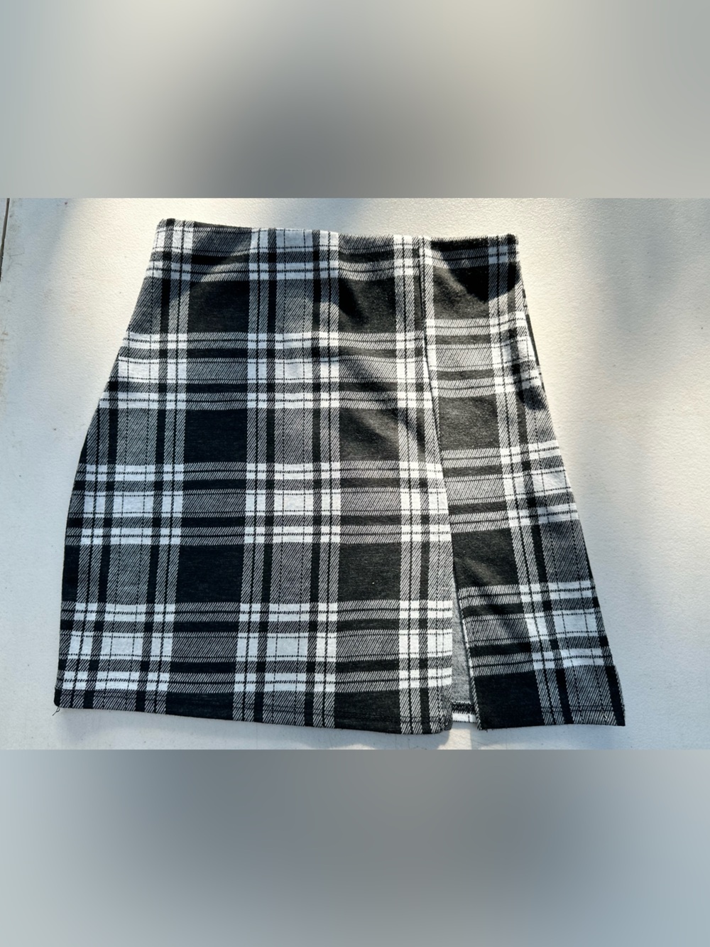 Black & White Plaid Women’s Skirt-S